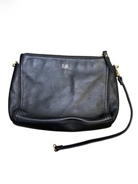 Lo & Sons Pearl Convertible Crossbody Bag Black Leather Crossbody Bag *No Strap